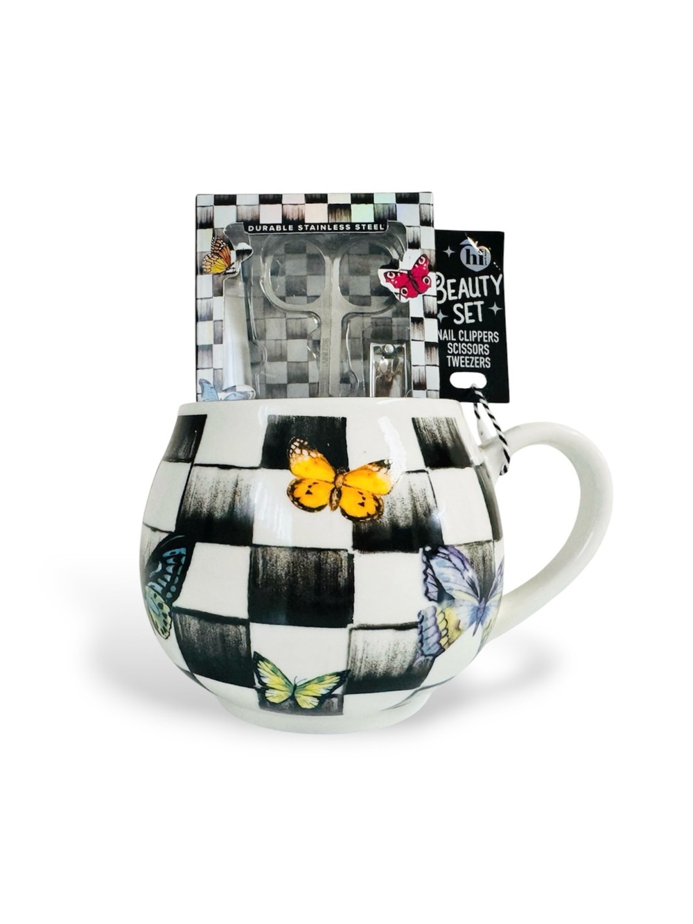 Hi Peach Layne Butterfly Mug & Beauty Gift Set NWT